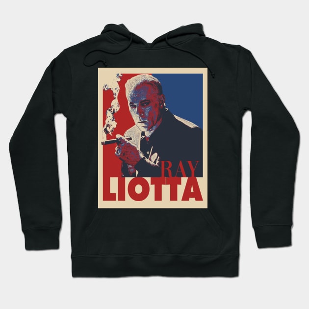 Ray Liotta Retro Pop Art Style Hoodie by mia_me